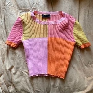 colorblock sweater tee